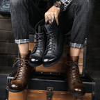 The Brixton Leather Boot - Obsidian Black - 6