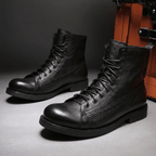 The Brixton Leather Boot - Obsidian Black - 6