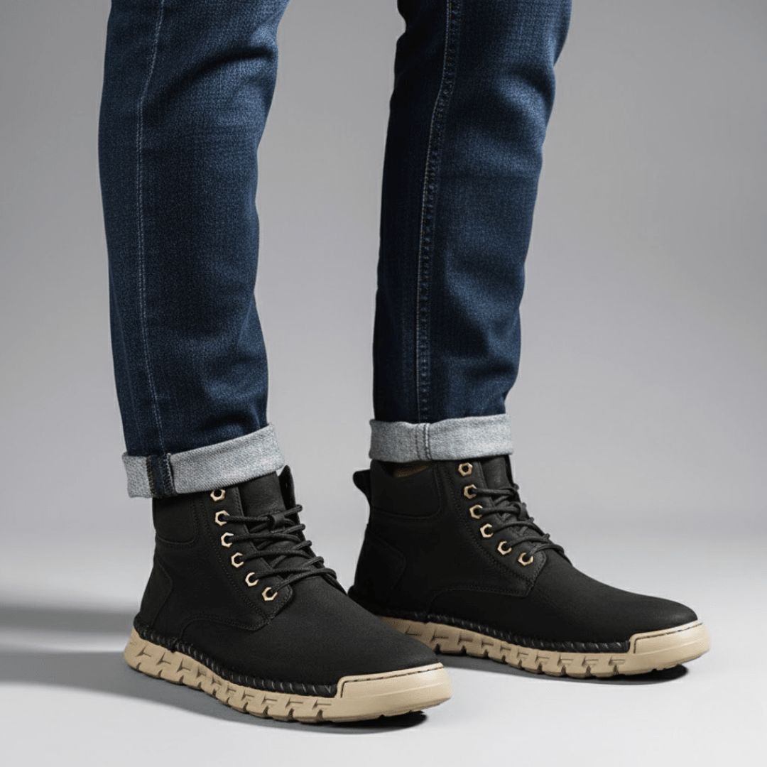The Bronson Leather Boot - Black - 7.5