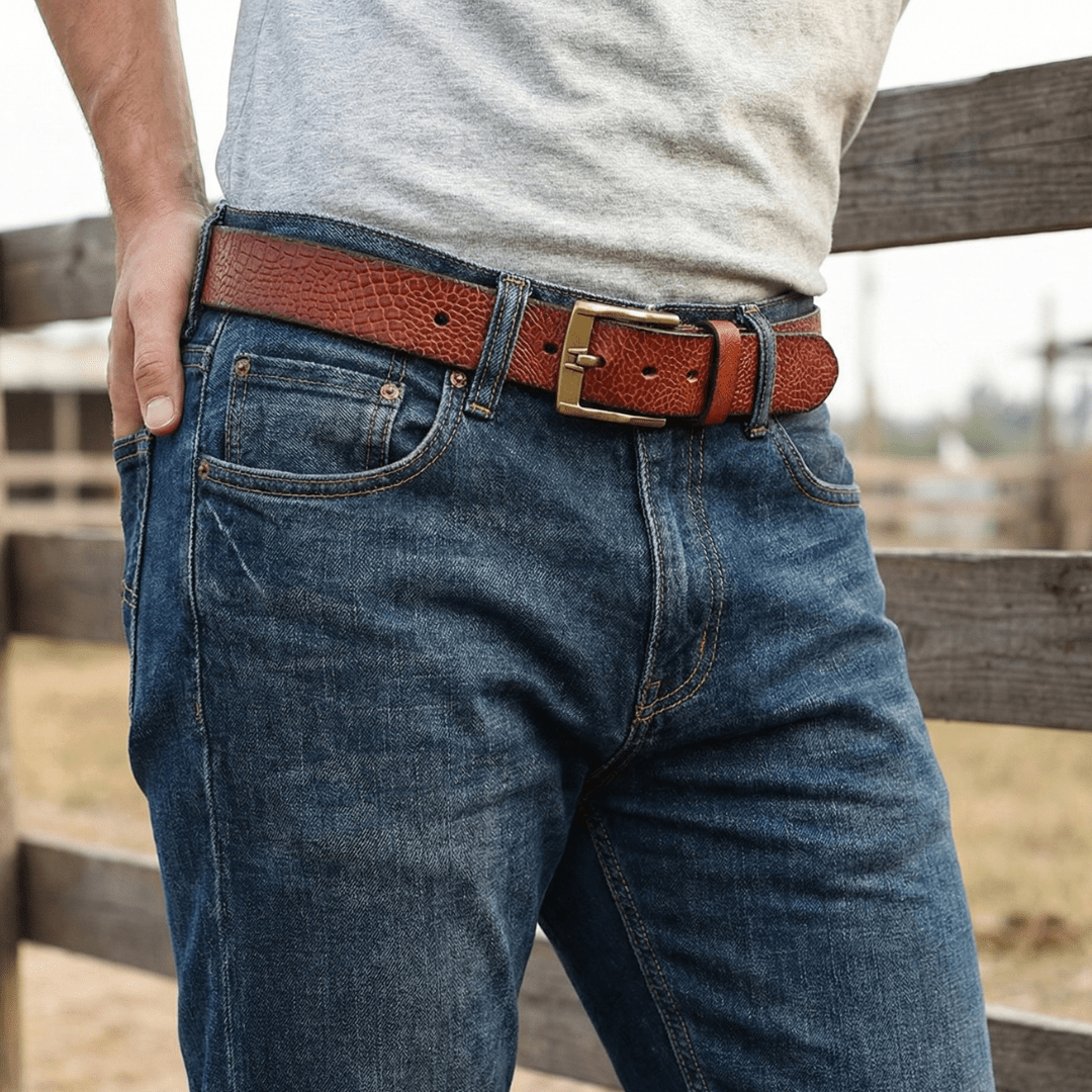 The Canyon Ridge Leather Belt - Greyson Vale