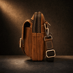 The Carson Leather Crossbody - Cognac - 