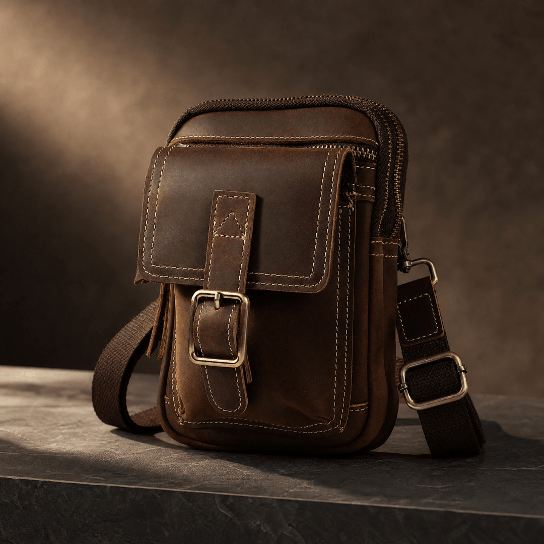 The Carson Leather Crossbody - Espresso - 