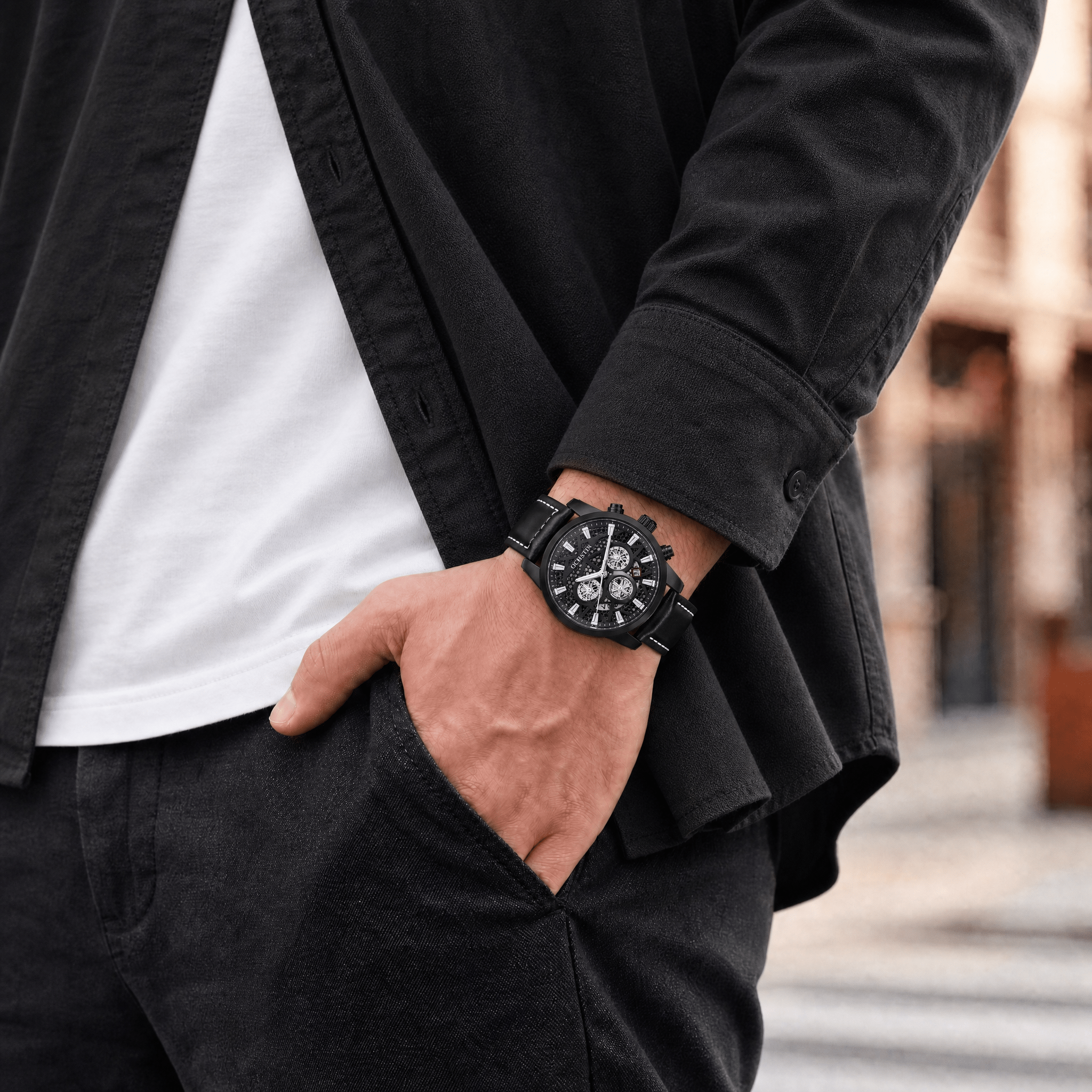 The Caspian Chronograph - Black - 