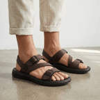 The Corso Buckle Sandal - Brown - 5.5