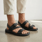 The Corso Buckle Sandal - Black - 5.5