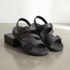 The Corso Buckle Sandal - Black - 5.5
