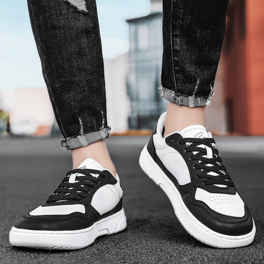 The Crest Leather Low - Black/White - 6.5