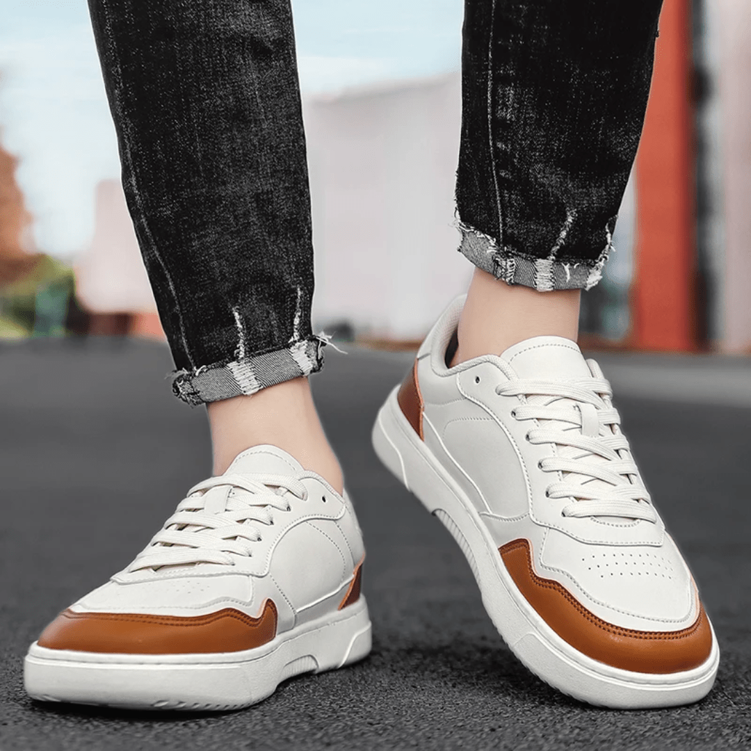 The Crest Leather Low - Brown/White - 6.5