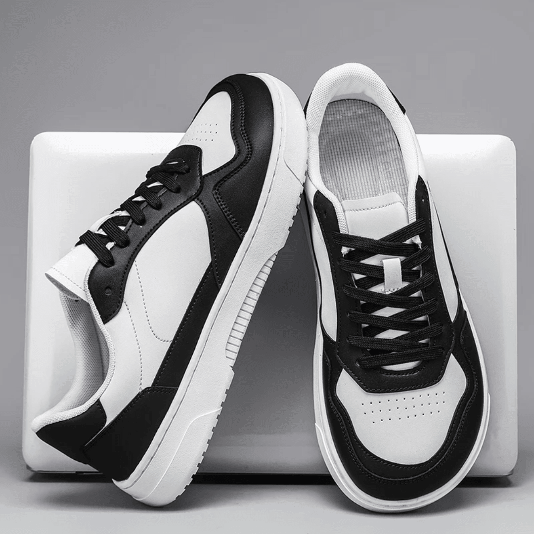 The Crest Leather Low - Black/White - 6.5