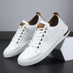The Creston Leather Sneaker - White/Khaki - 6