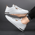 The Creston Leather Sneaker - White/Khaki - 6