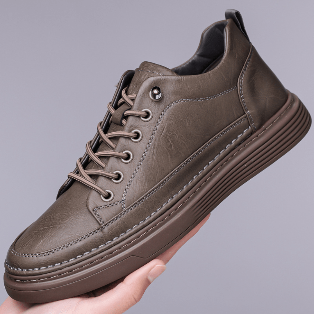 The Dalton Leather Sneaker - Khaki - 6