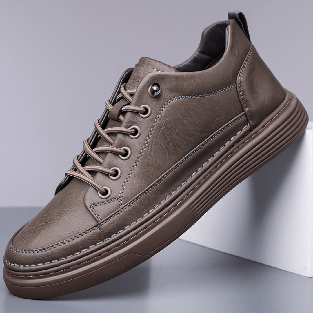 The Dalton Leather Sneaker - Khaki - 6
