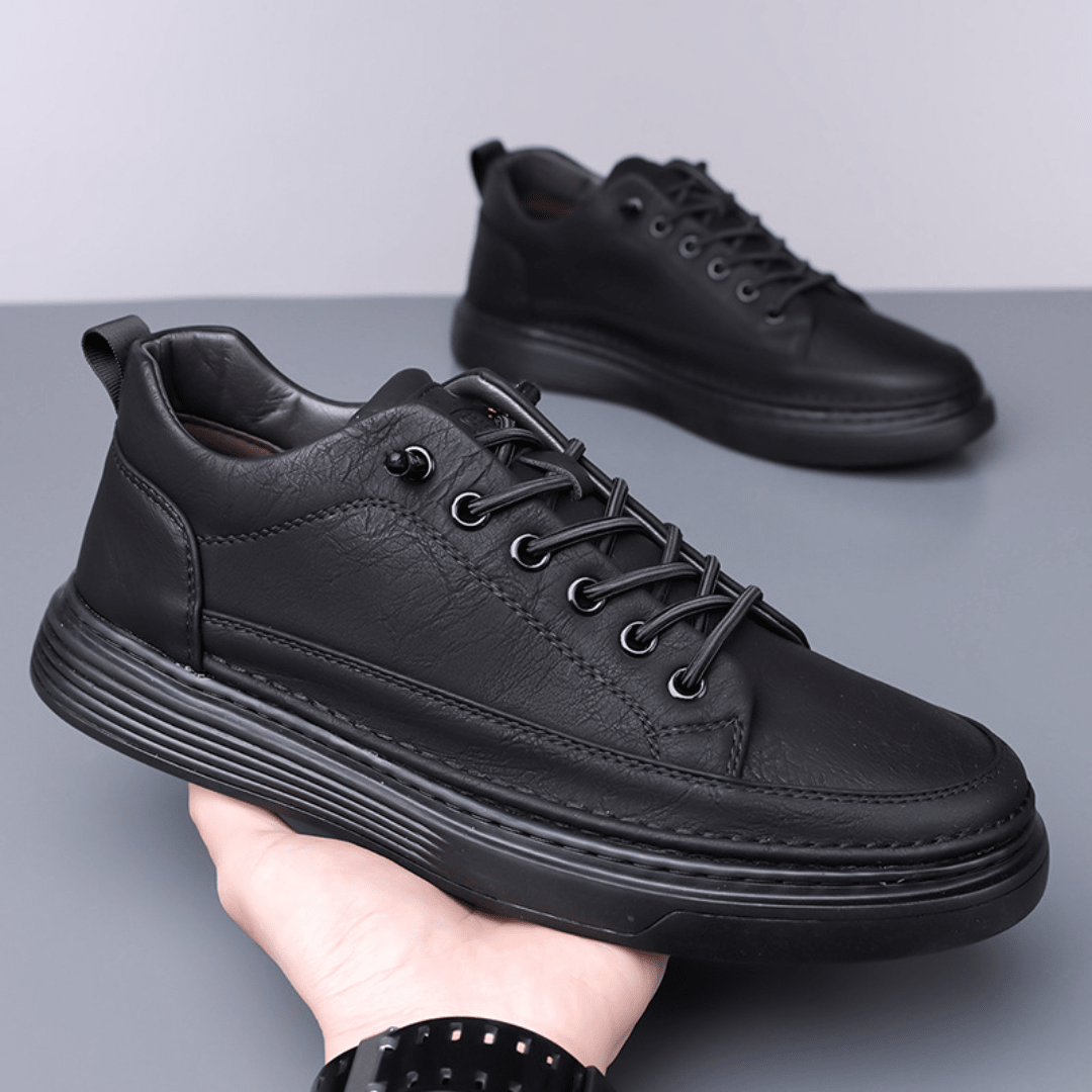 The Dalton Leather Sneaker - Black - 6