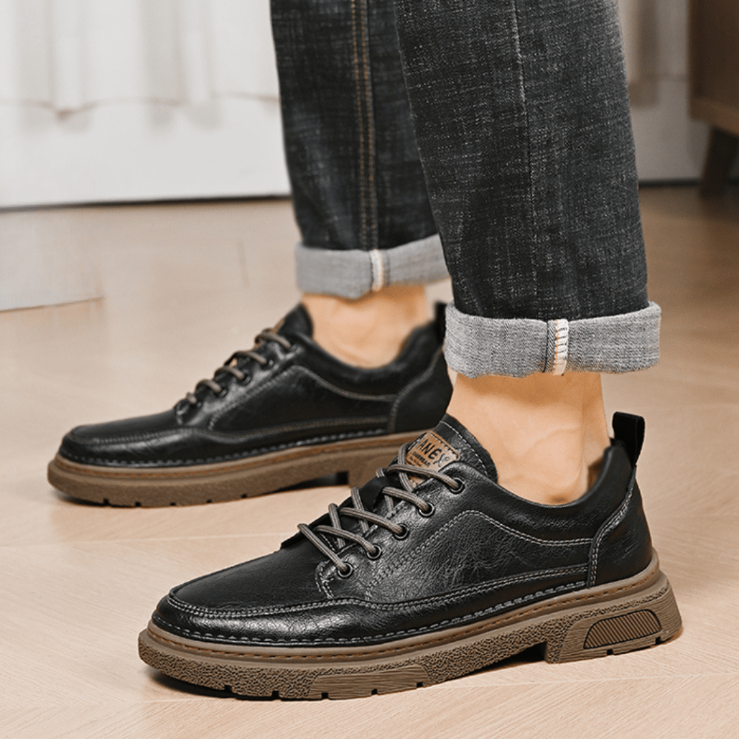 The Dawson Leather Low - Black - 5.5