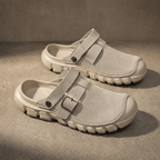 The Denver Suede Clog - Stone - 5.5