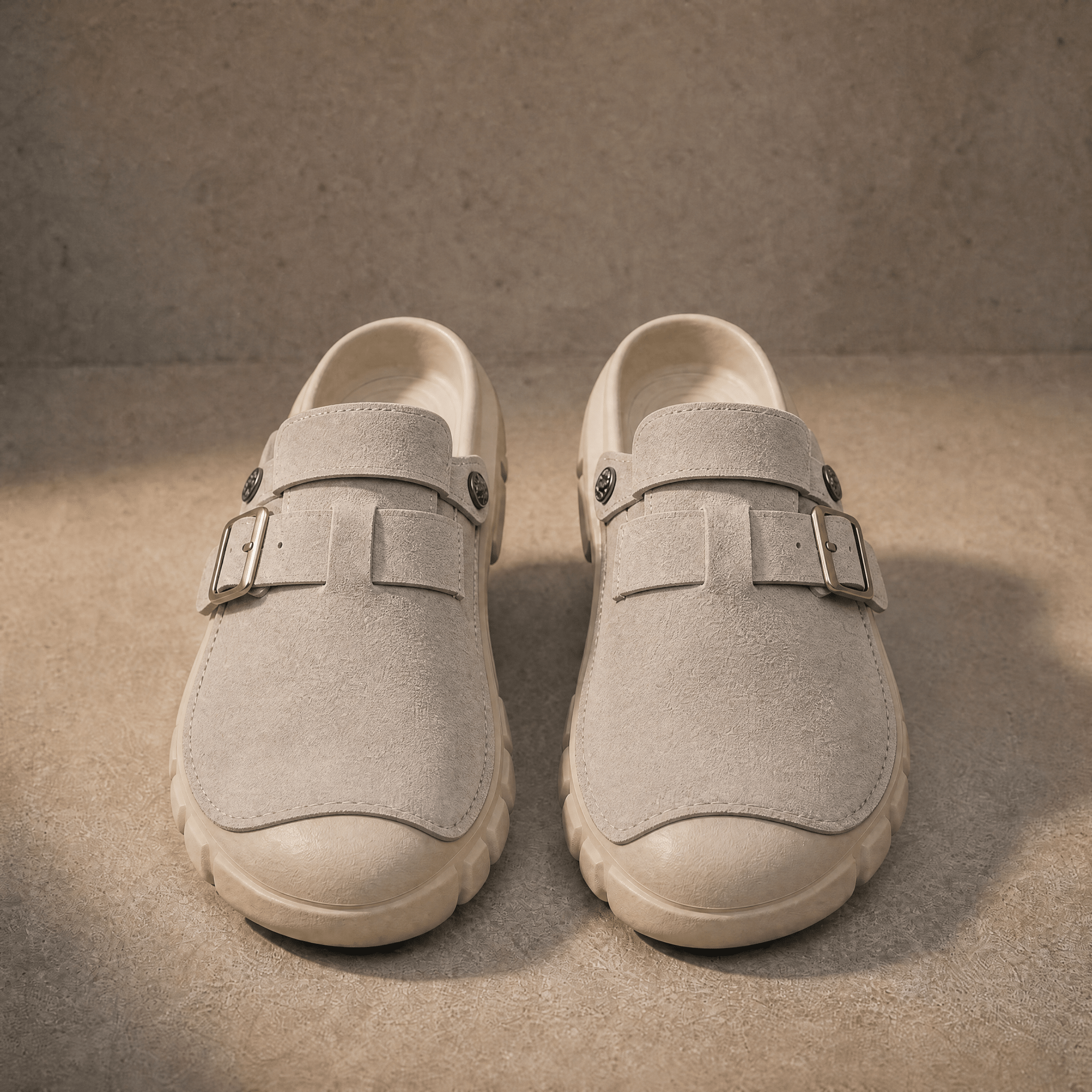 The Denver Suede Clog - Stone - 5.5