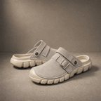 The Denver Suede Clog - Stone - 5.5