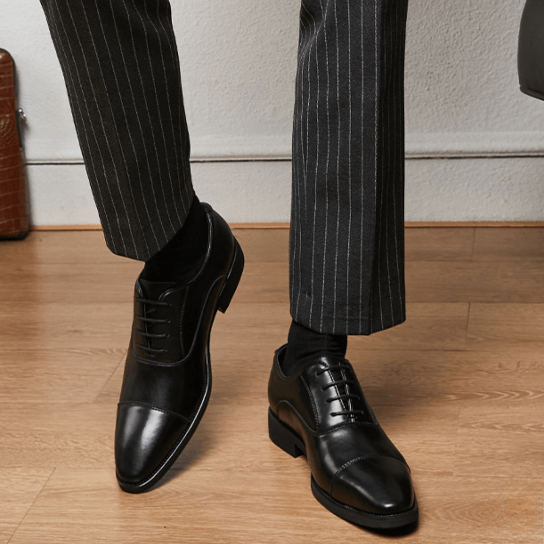 The Ellerton Cap - Toe Oxford - Black - 5.5