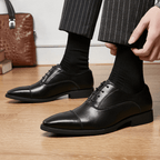 The Ellerton Cap - Toe Oxford - Black - 5.5
