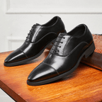 The Ellerton Cap - Toe Oxford - Black - 5.5