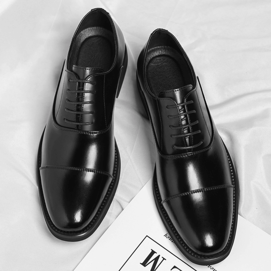 The Ellerton Leather Oxford - Black - 7.5