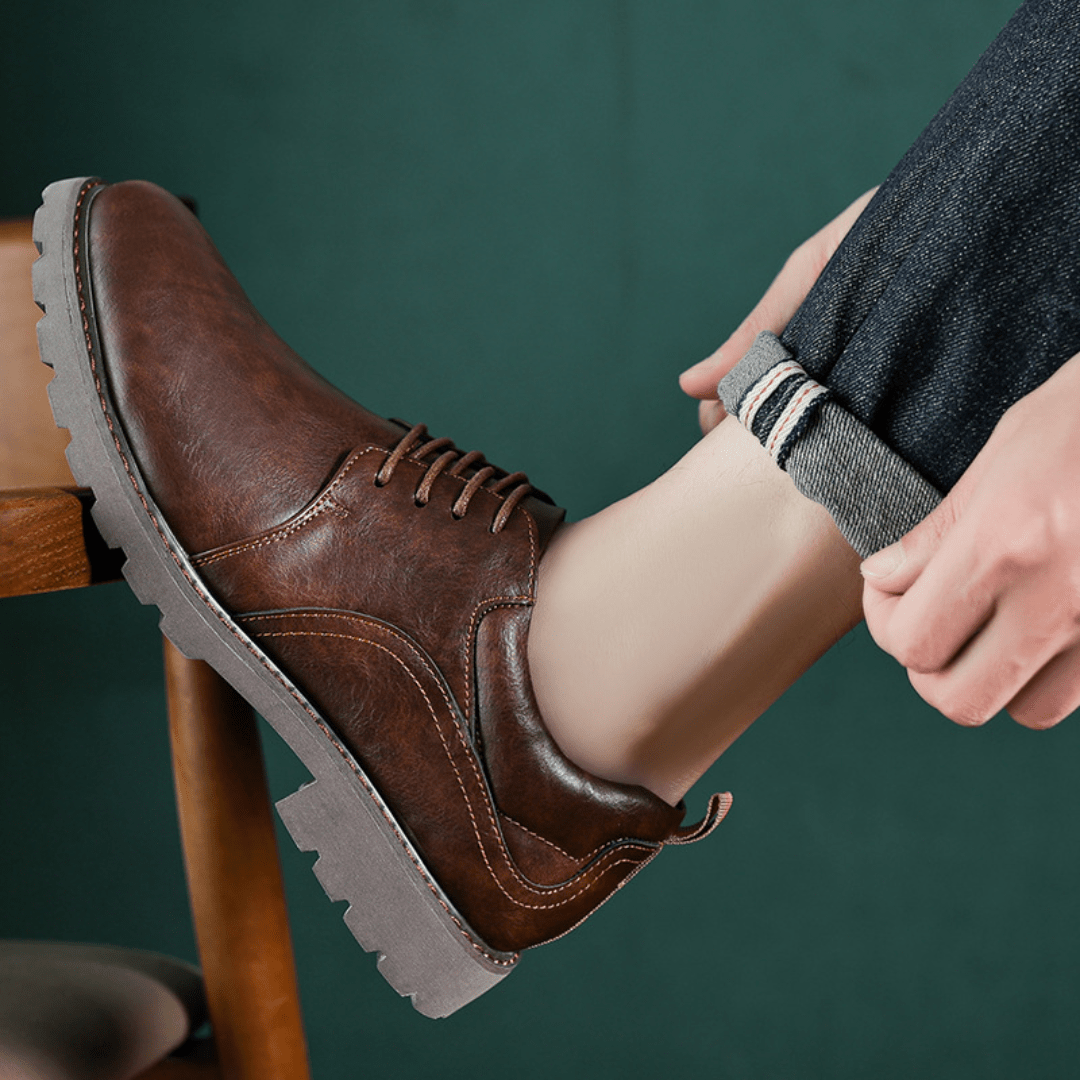 The Garrison Leather Derby - Brown - 5.5