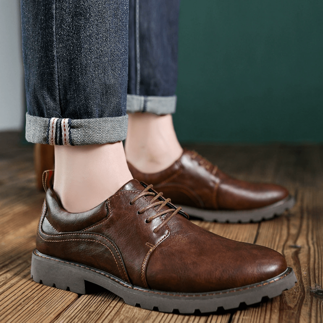 The Garrison Leather Derby - Brown - 5.5