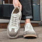 The Grafton Casual Leather Shoes - Cream - 5.5