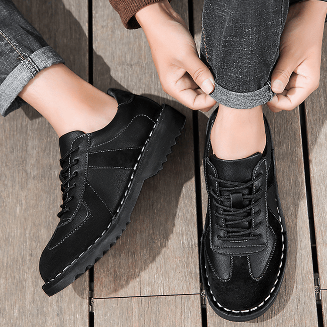 The Grafton Casual Leather Shoes - Black - 5.5