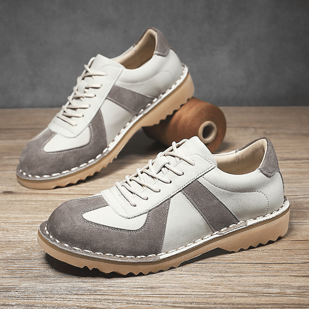 The Grafton Casual Leather Shoes - Cream - 5.5