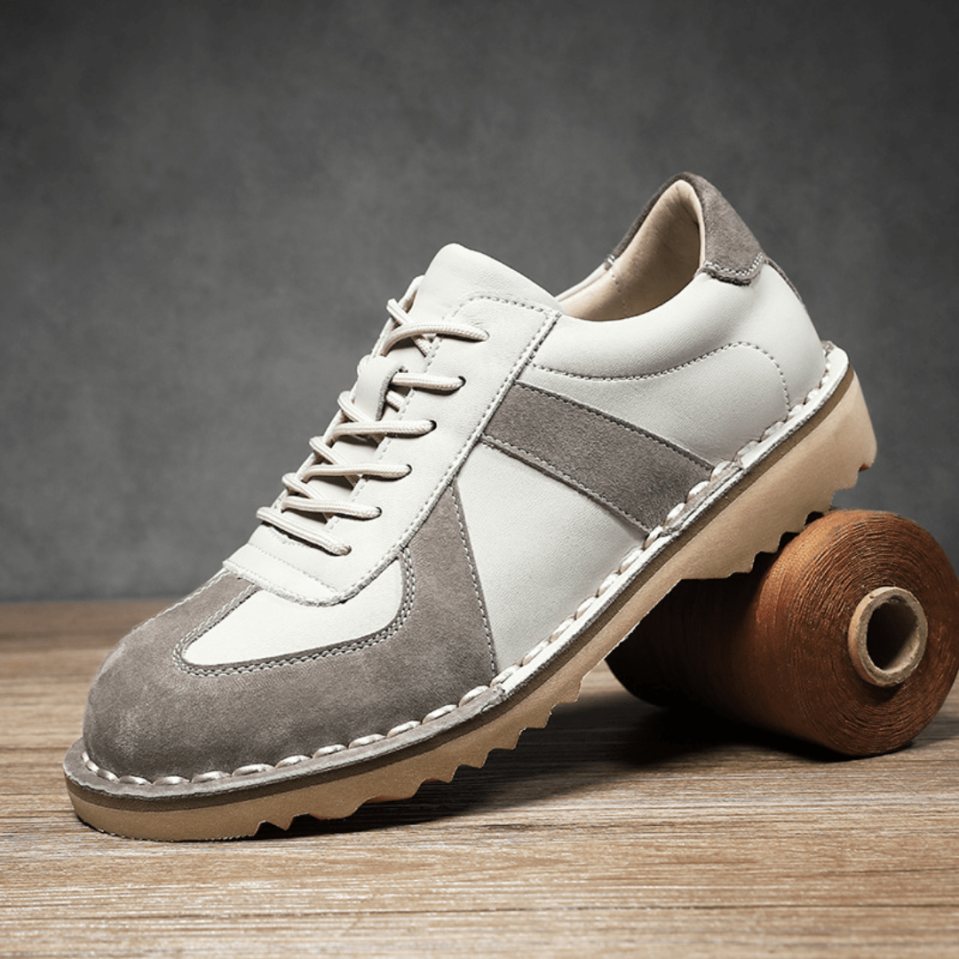 The Grafton Casual Leather Shoes - Cream - 5.5