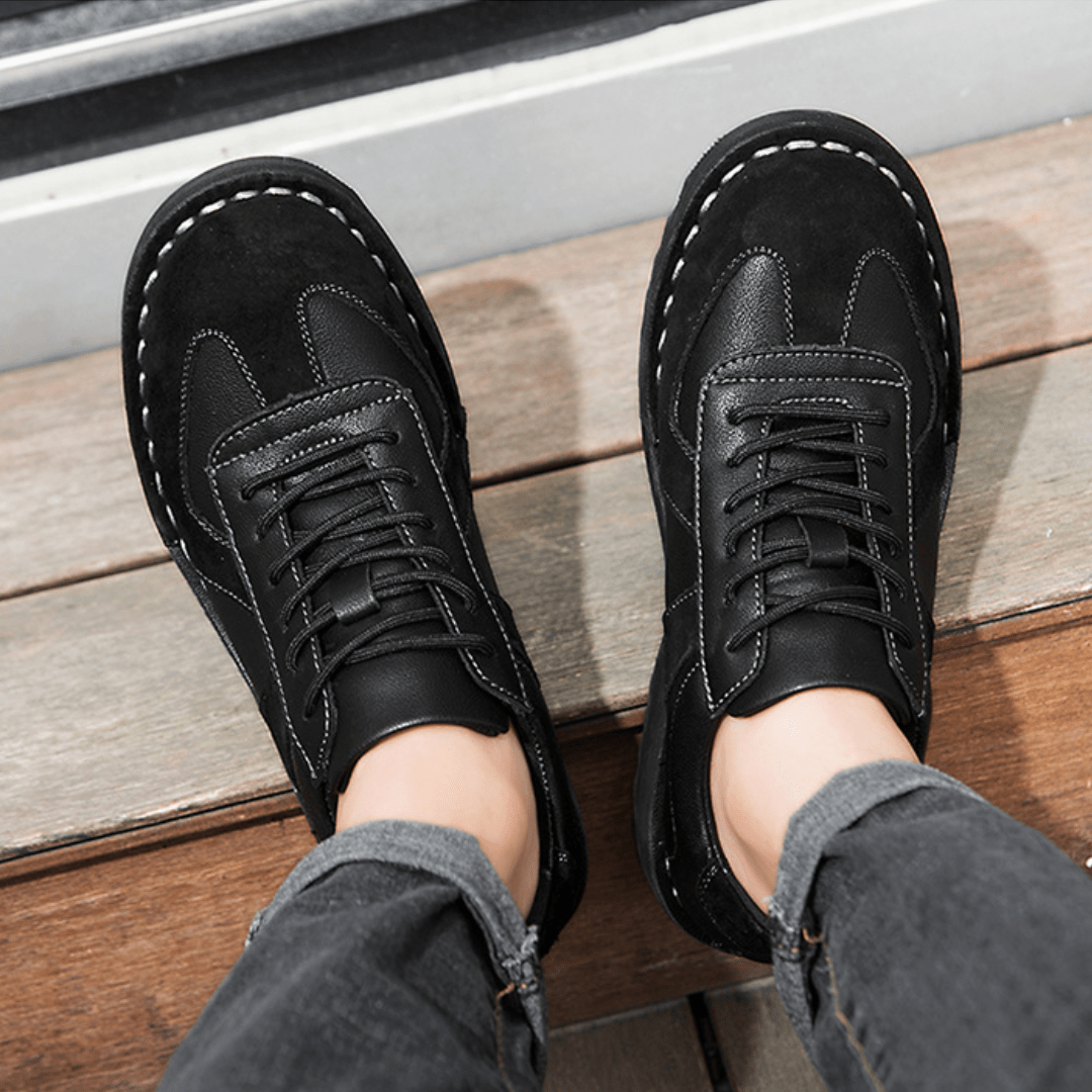 The Grafton Casual Leather Shoes - Black - 5.5