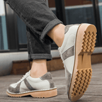 The Grafton Casual Leather Shoes - Cream - 5.5