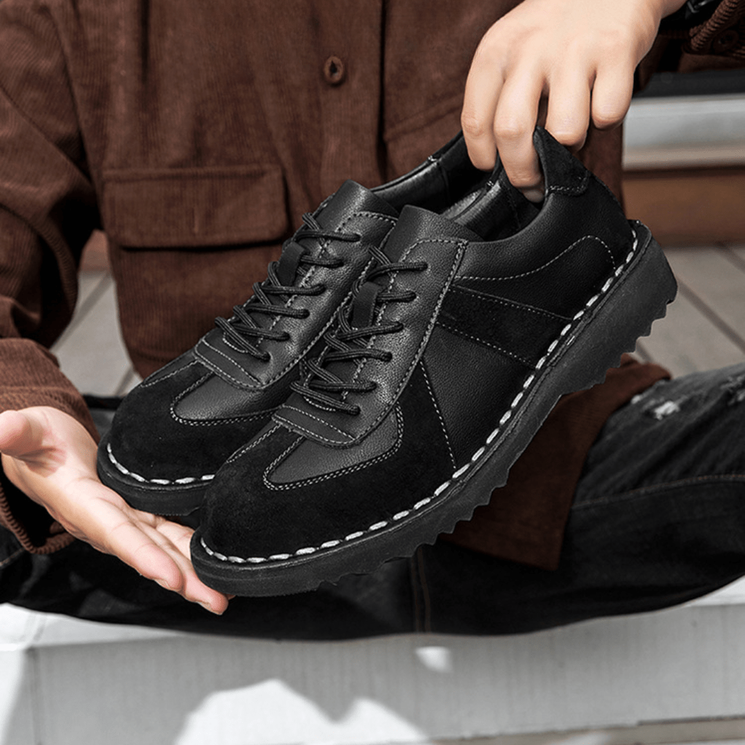 The Grafton Casual Leather Shoes - Black - 5.5