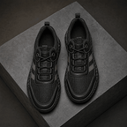 The Hadley Leather Sneaker - Black - 5.5
