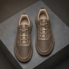 The Hadley Leather Sneaker - Khaki - 5.5