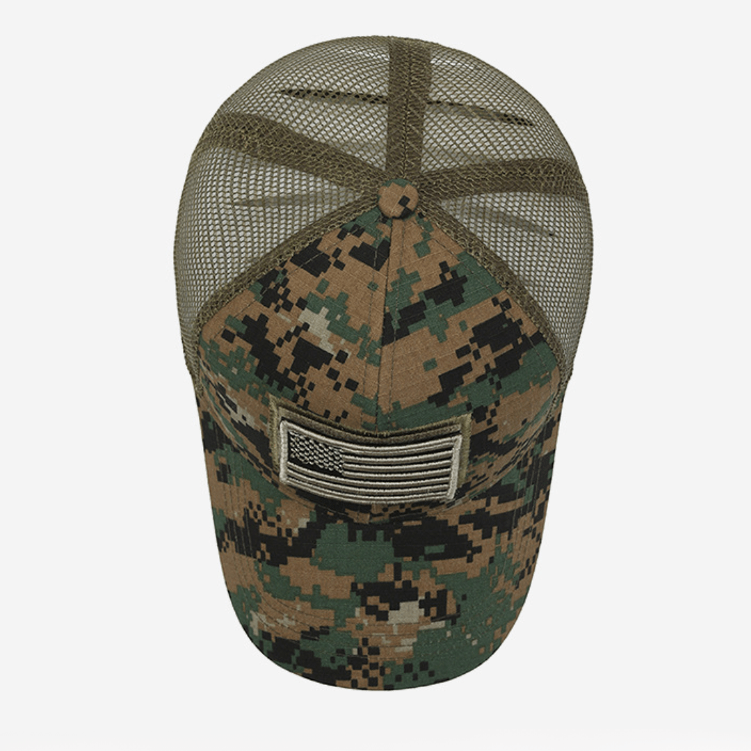The Hardline Patriot Cap - Woodland Digicam - 