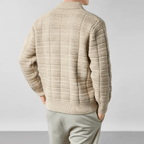 The Harmon Waffle - Knit Polo - Beige - XS