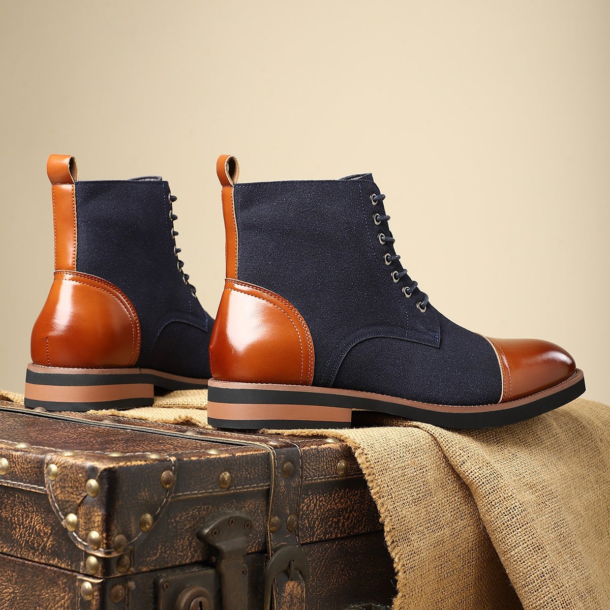 The Harrison Lace - Up Boot - Navy - 6