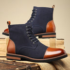 The Harrison Lace - Up Boot - Navy - 6