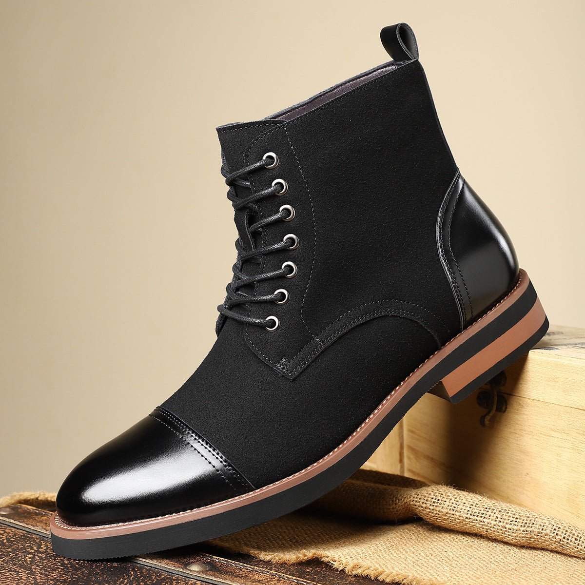 The Harrison Lace - Up Boot - Black - 6