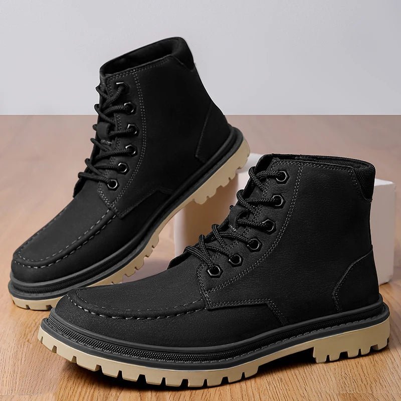 The Harrison Leather Boot - Midnight Black - 6.5