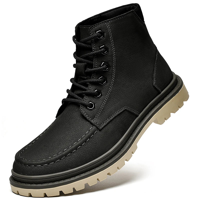 The Harrison Leather Boot - Midnight Black - 6.5