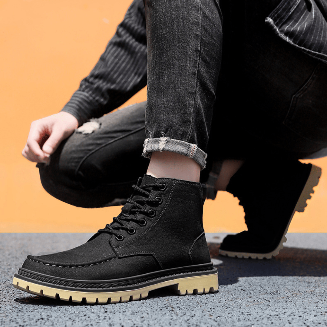 The Harrison Leather Boot - Midnight Black - 6.5