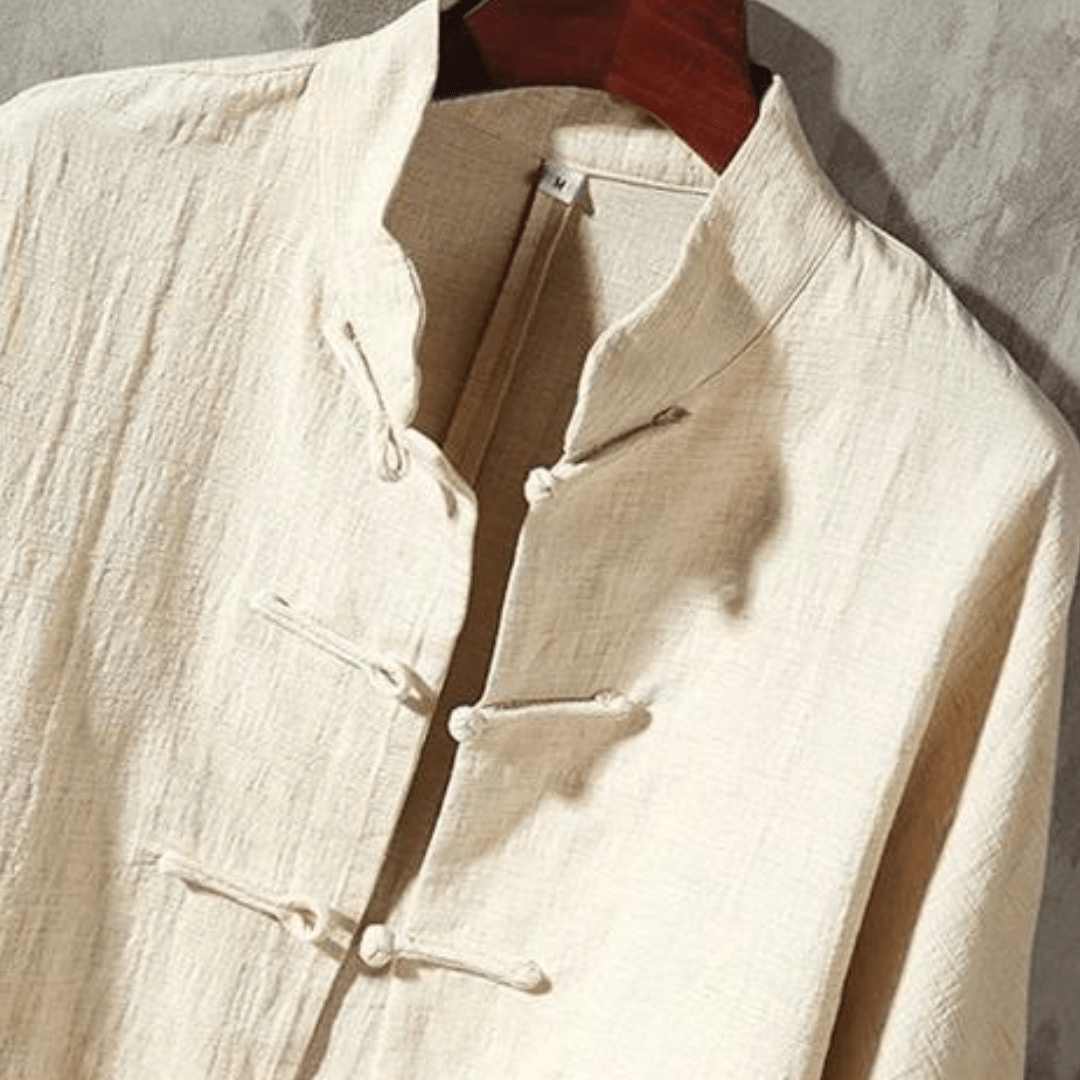The Kyoto Linen Overshirt - Beige - XS