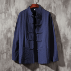 The Kyoto Linen Overshirt - Navy - XS