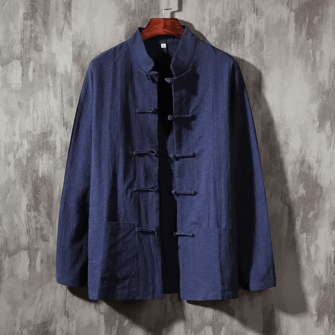 The Kyoto Linen Overshirt - Navy - XS