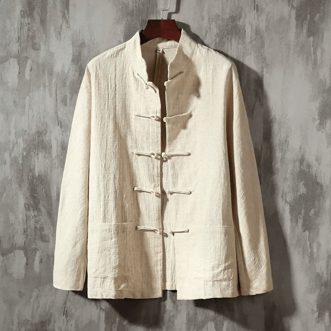 The Kyoto Linen Overshirt - Beige - XS