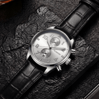 The Lorenzo Chronograph - Silver / Black - 